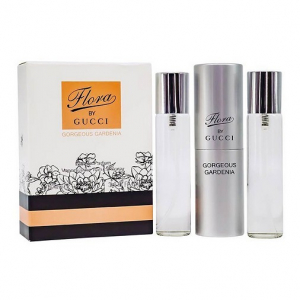 GUCCI FLORA BY GUCCI GORGEOUS GARDENIA, женский дорожный набор 3*20 мл