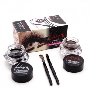 MAC EYESTUDIO 24H 2 IN 1, подводка гелевая чёрная + коричневая