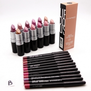 MAC LIP DO US (B) - 12 штук, помада + карандаш для губ
