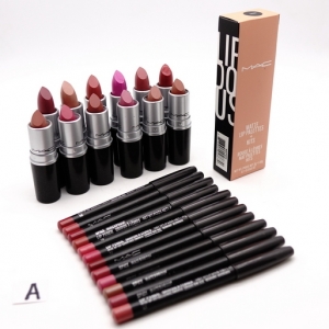 MAC LIP DO US (A) - 12 штук, помада + карандаш для губ
